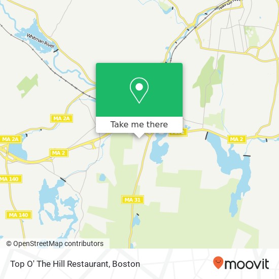 Top O' The Hill Restaurant map