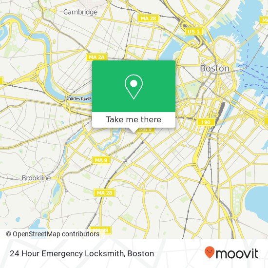 24 Hour Emergency Locksmith map