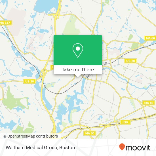 Mapa de Waltham Medical Group