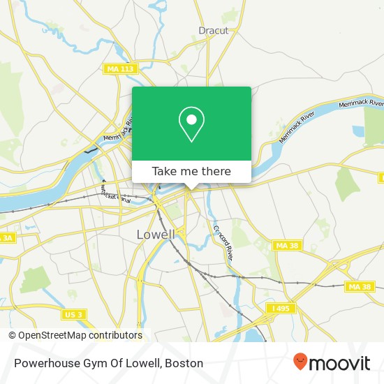 Mapa de Powerhouse Gym Of Lowell