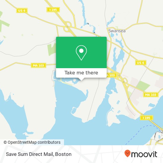 Save Sum Direct Mail map