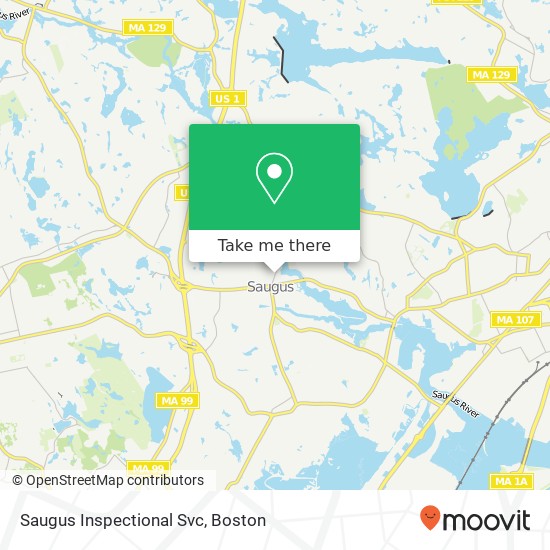Mapa de Saugus Inspectional Svc