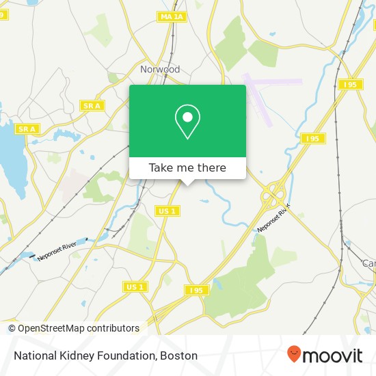 National Kidney Foundation map