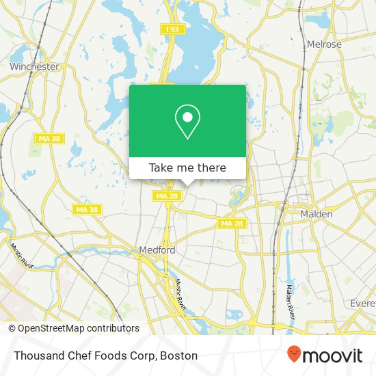 Thousand Chef Foods Corp map