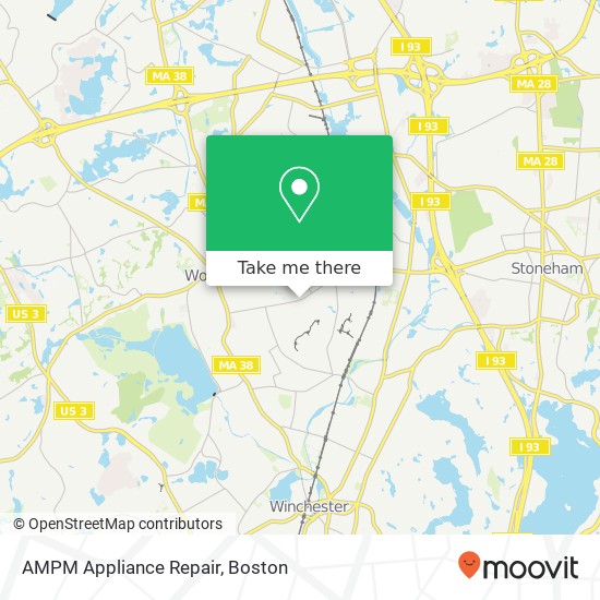 Mapa de AMPM Appliance Repair