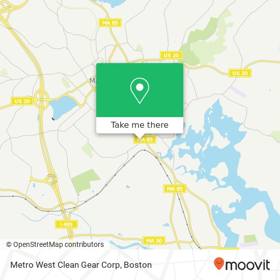 Metro West Clean Gear Corp map