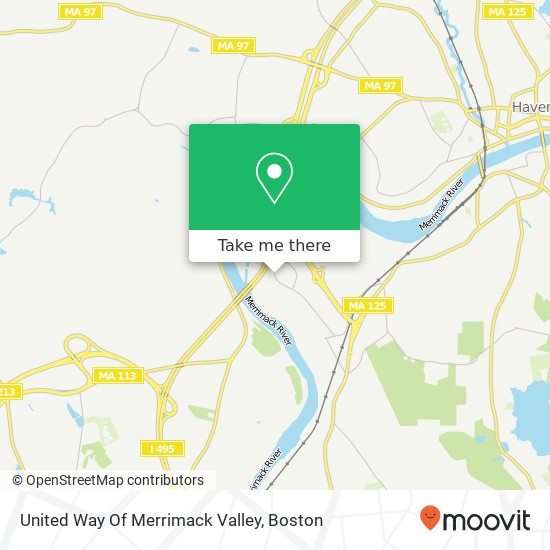 Mapa de United Way Of Merrimack Valley