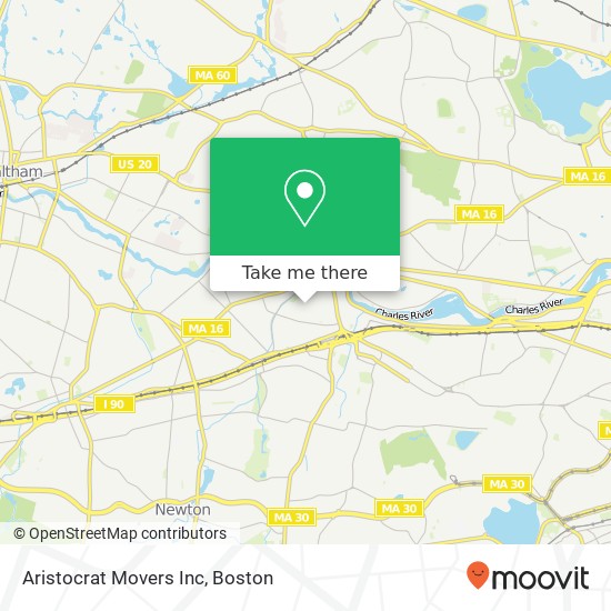 Aristocrat Movers Inc map