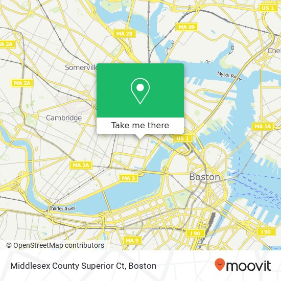 Mapa de Middlesex County Superior Ct