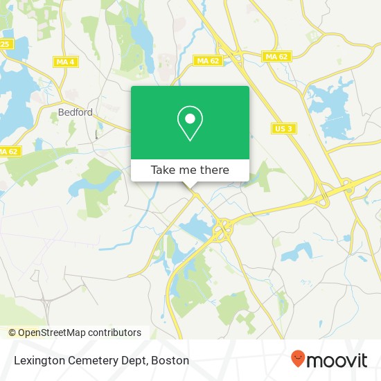 Lexington Cemetery Dept map