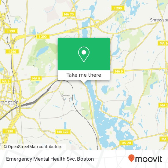 Emergency Mental Health Svc map