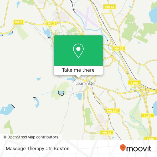 Massage Therapy Ctr map