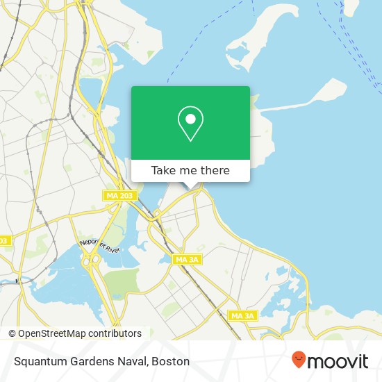 Squantum Gardens Naval map