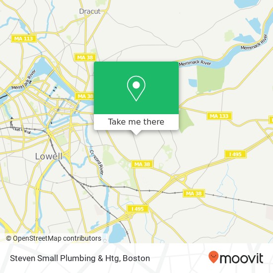 Steven Small Plumbing & Htg map