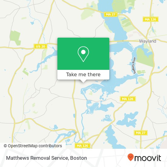 Mapa de Matthews Removal Service