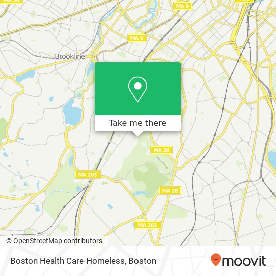 Boston Health Care-Homeless map