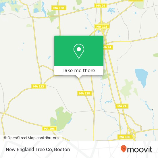 Mapa de New England Tree Co