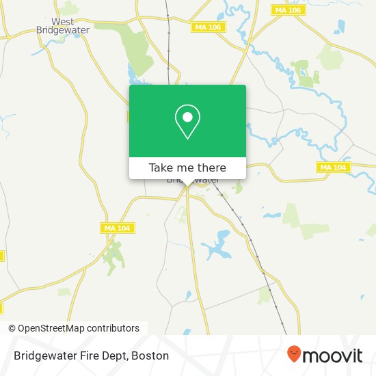 Bridgewater Fire Dept map