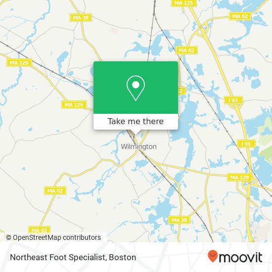 Northeast Foot Specialist map