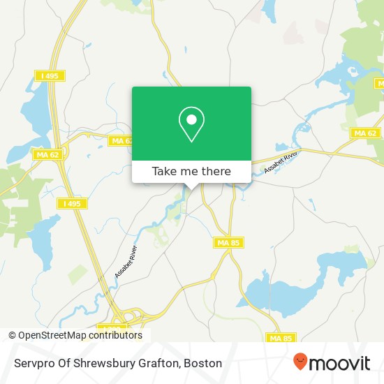 Servpro Of Shrewsbury Grafton map