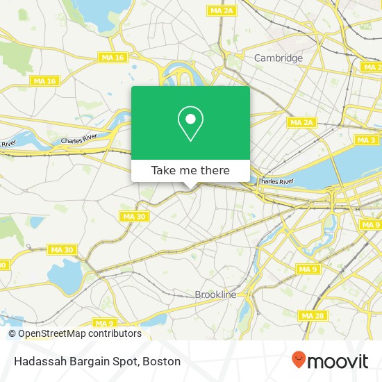 Hadassah Bargain Spot map