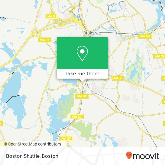 Mapa de Boston Shuttle