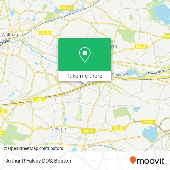 Arthur R Falvey DDS map