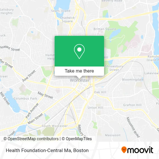 Health Foundation-Central Ma map