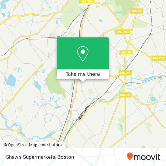 Shaw's Supermarkets map