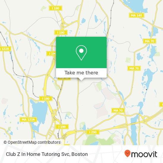 Club Z In Home Tutoring Svc map
