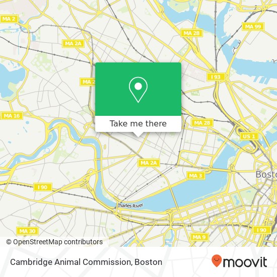 Cambridge Animal Commission map