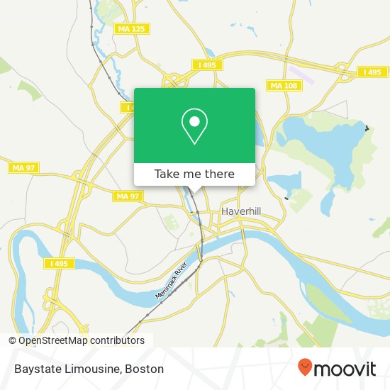 Baystate Limousine map