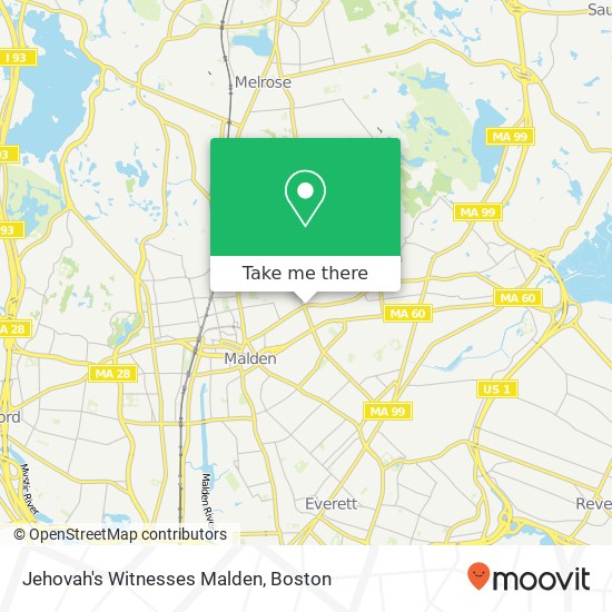 Jehovah's Witnesses Malden map