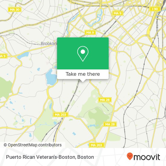Mapa de Puerto Rican Veteran's-Boston