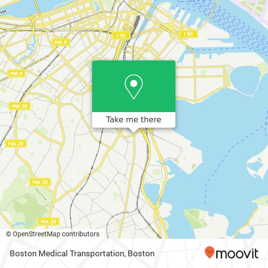 Boston Medical Transportation map