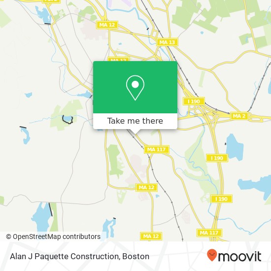 Mapa de Alan J Paquette Construction