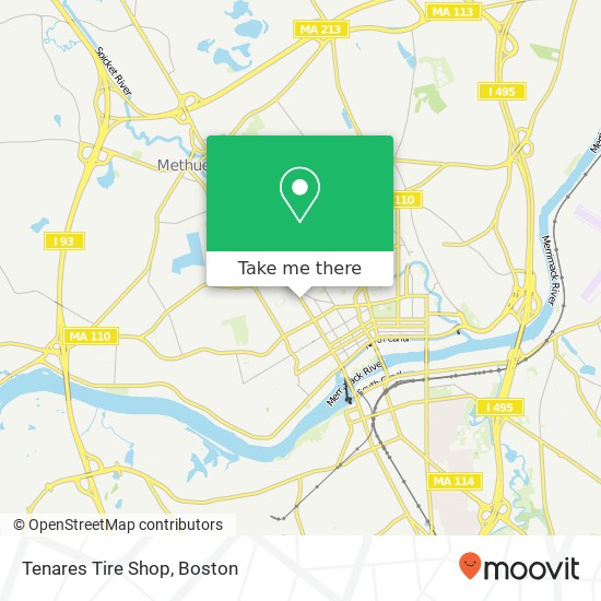 Mapa de Tenares Tire Shop