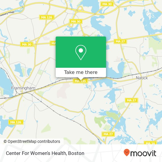 Center For Women's Health map