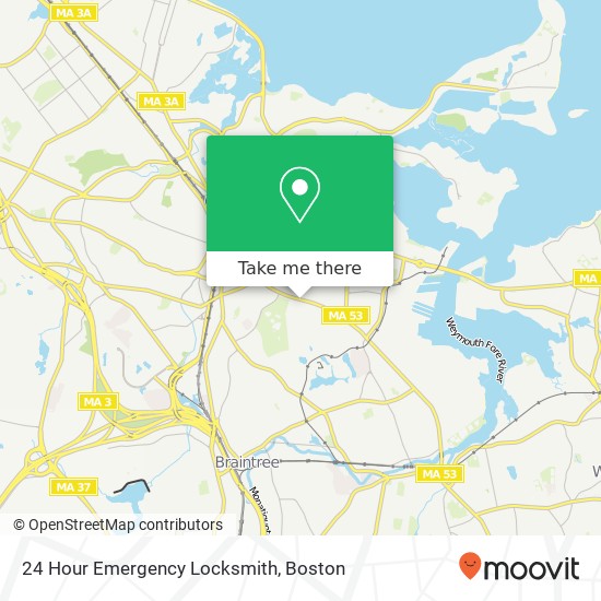 Mapa de 24 Hour Emergency Locksmith