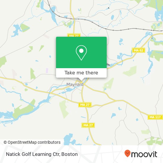 Mapa de Natick Golf Learning Ctr