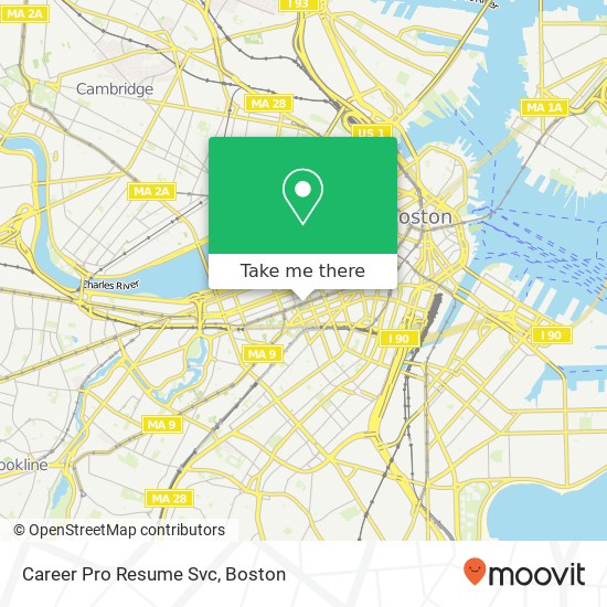 Mapa de Career Pro Resume Svc