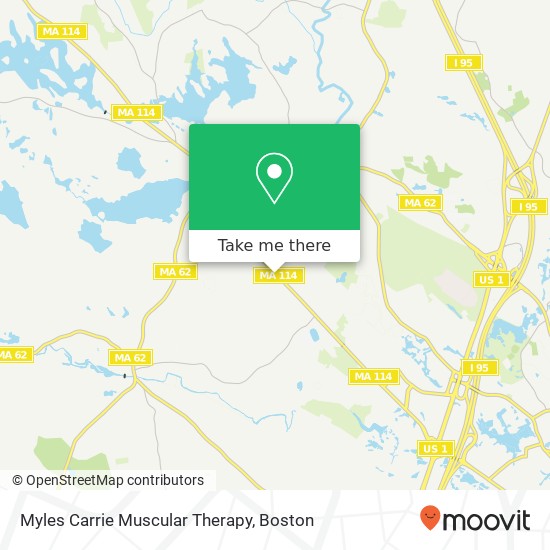 Myles Carrie Muscular Therapy map