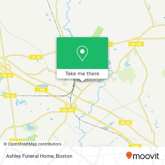 Ashley Funeral Home map