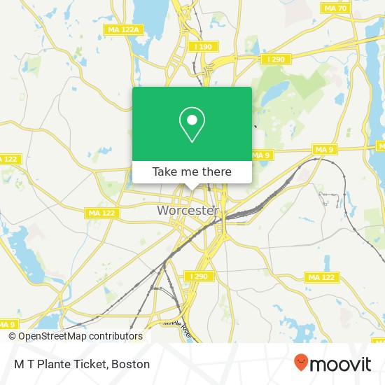 M T Plante Ticket map