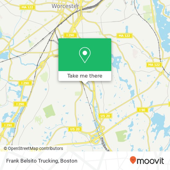 Frank Belsito Trucking map