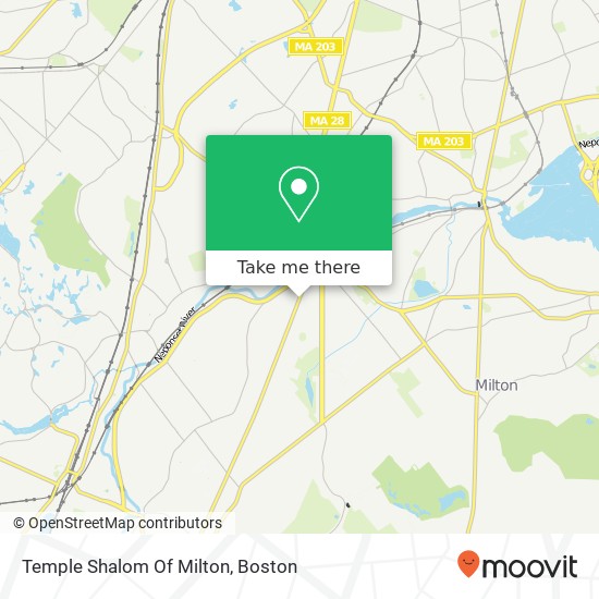 Mapa de Temple Shalom Of Milton