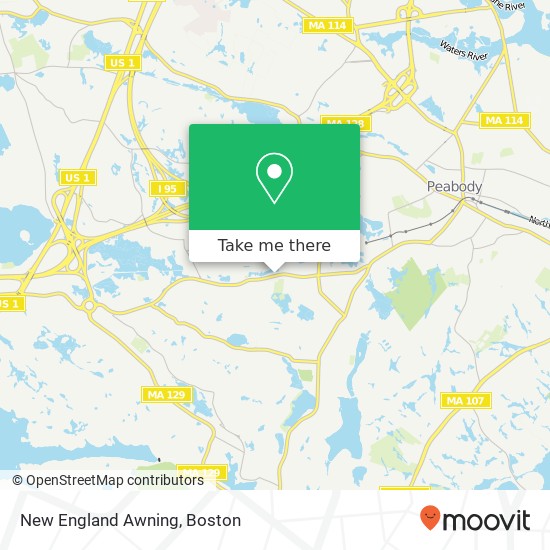 New England Awning map