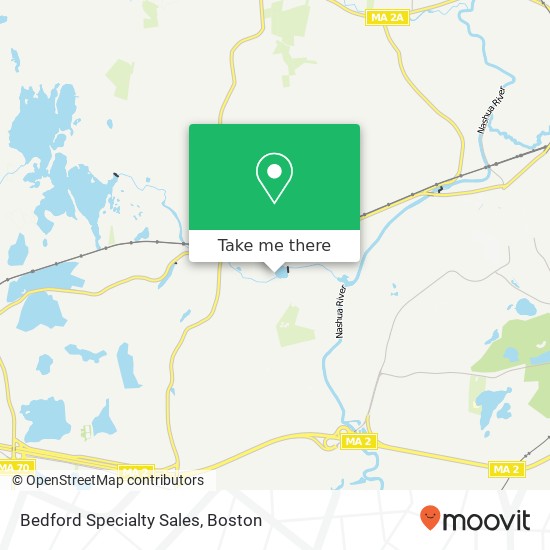 Bedford Specialty Sales map