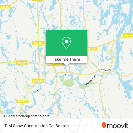 D M Shaw Construction Co map