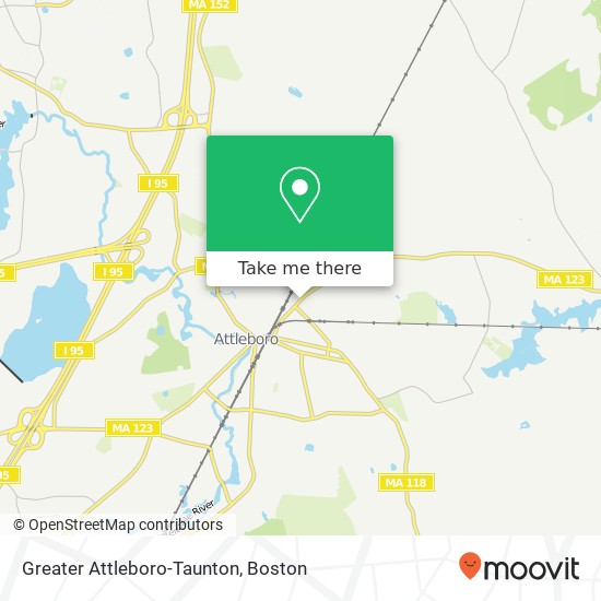Greater Attleboro-Taunton map
